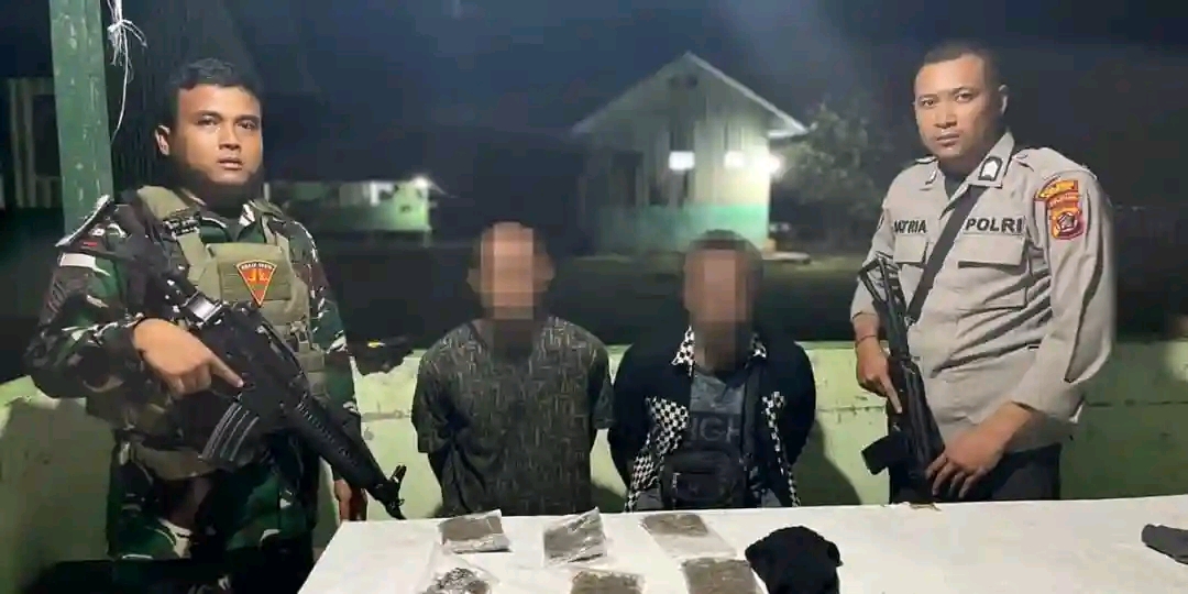 Sweeping Gabungan TNI-Polri, Gagalkan Penyelundupan Ganja Di Perbatasan RI-PNG