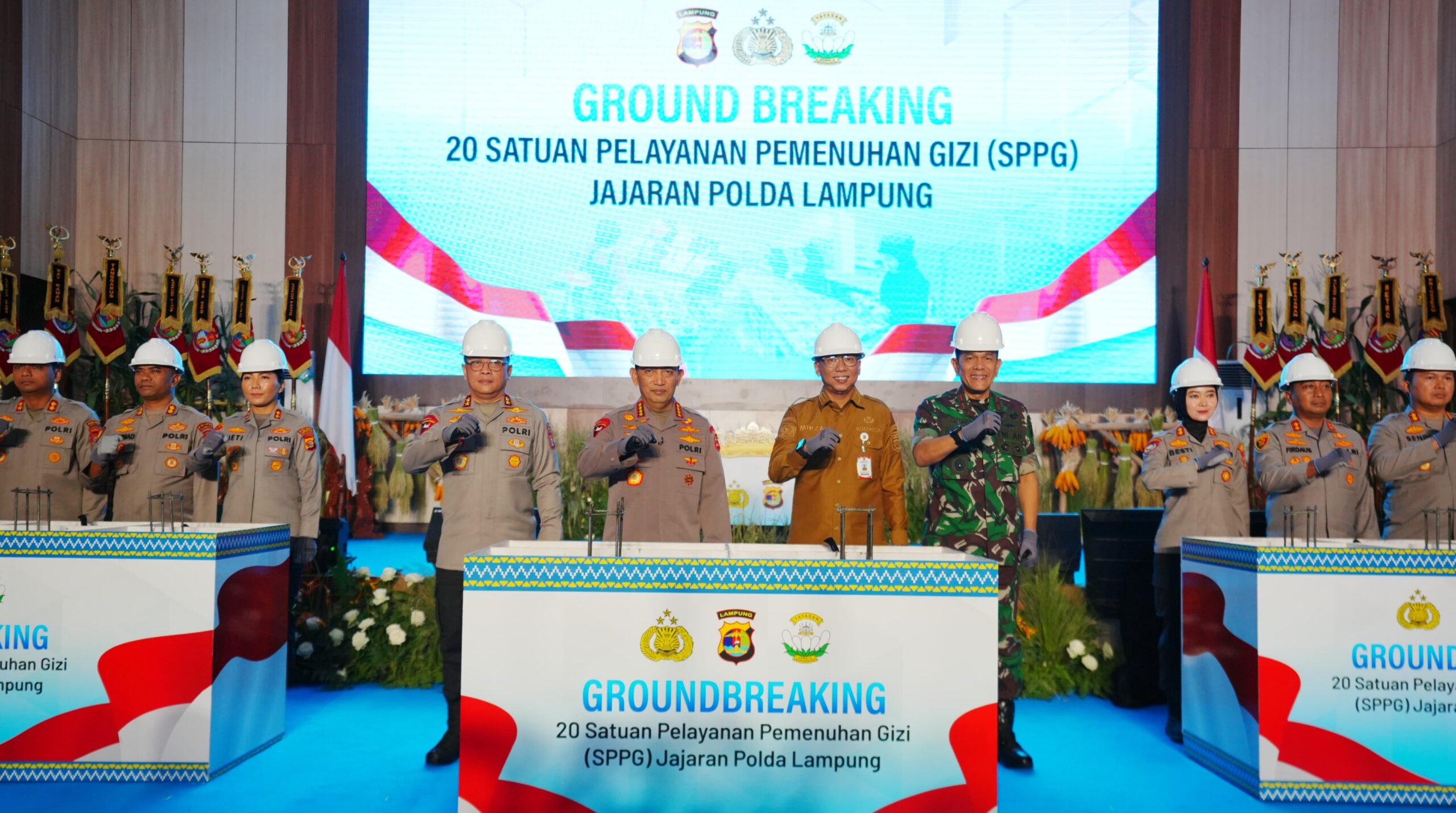 Kapolri Groundbreaking 20 SPPG Polda Lampung, Dukung Program Makan Bergizi Gratis 